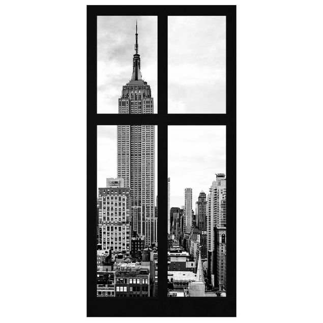 Parawan pokojowy - Okno Nowy Jork Empire State Building