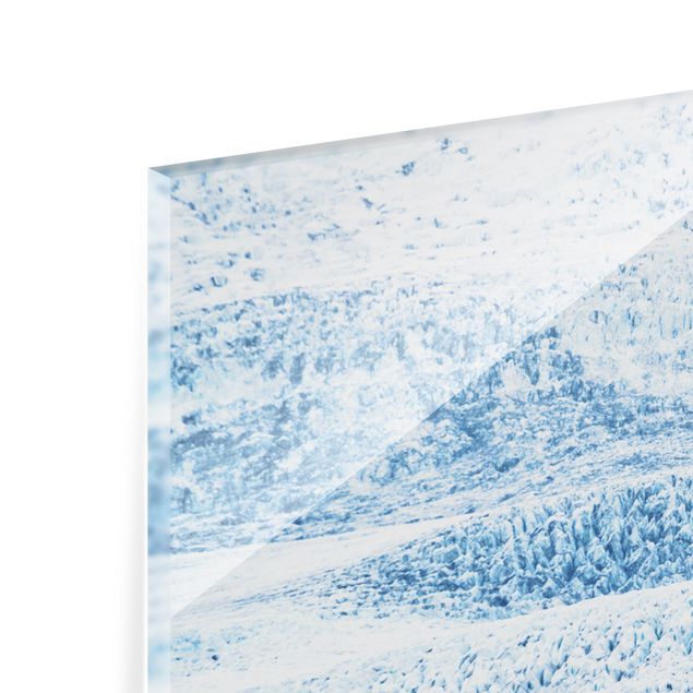 Panel szklany do kuchni - Wzór na lodowcu islandzkim