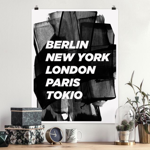 Plakat - Berlin Nowy Jork Londyn