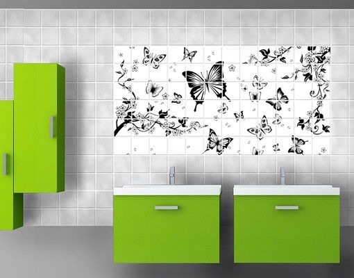 Dekoracja do kuchni Kwiaty i motyle