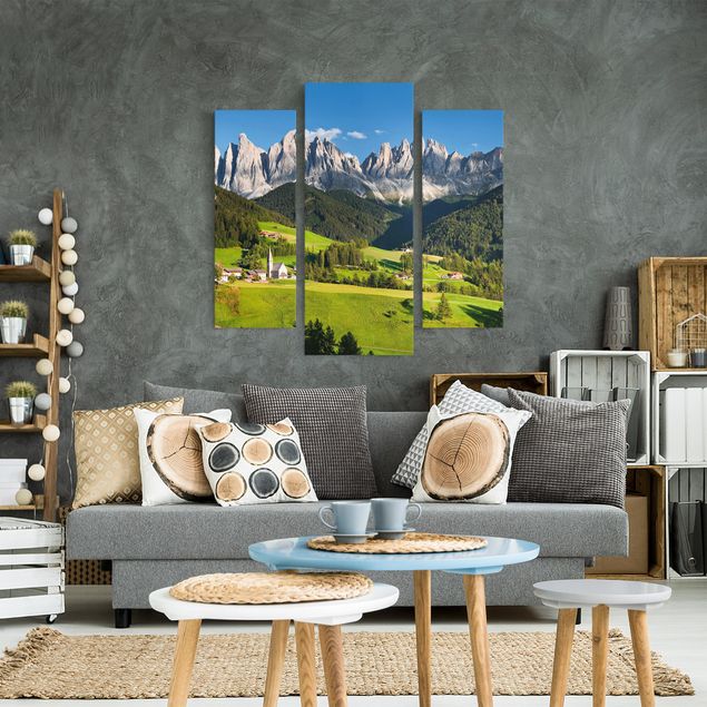 Obrazy nowoczesny Geislerspitzen w Południowym Tyrolu