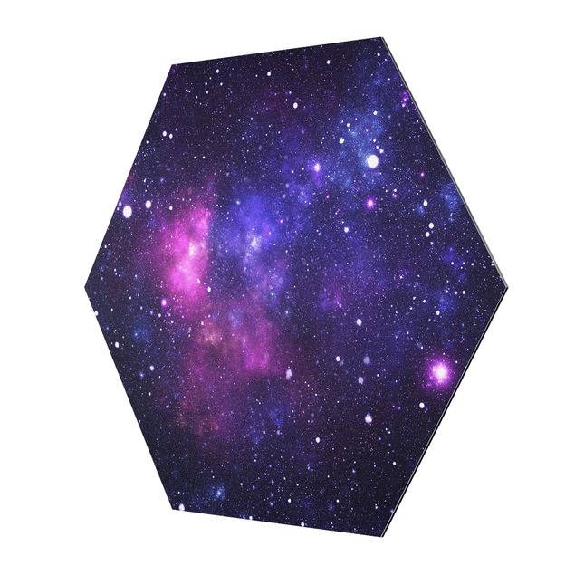 Obraz heksagonalny z Alu-Dibond - Galaktyka
