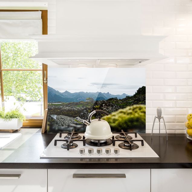 Panel szklany do kuchni Domek jednoosobowy w Norwegii