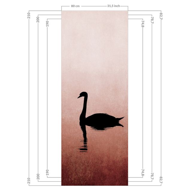 Tylna ścianka prysznicowa - Swan In Sunset