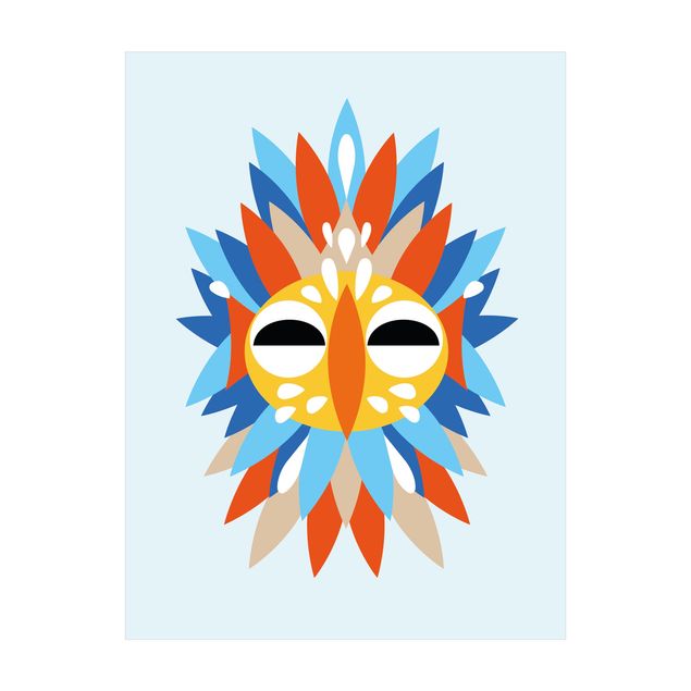 dywan kolorowy Kolaż Etno Maska - Papuga