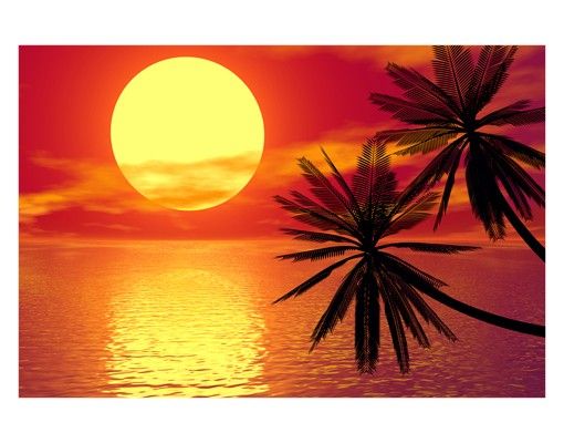 Folia okienna do salonu Zachód słońca na Karaibach