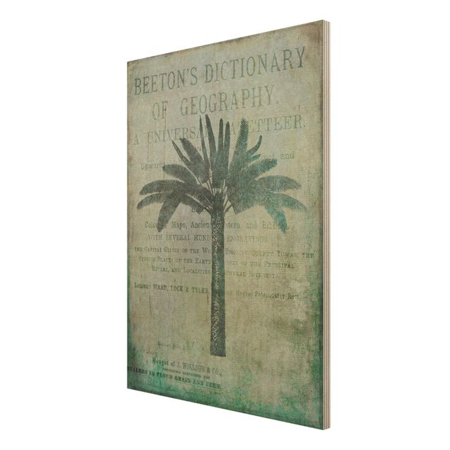 Obrazy Kolaż w stylu vintage - antyczne drzewo palmowe