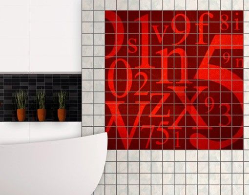 Dekoracja do kuchni Znak w kolorze czerwonym