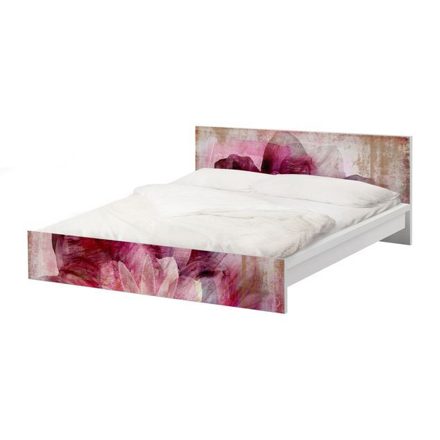 Okleina meblowa IKEA - Malm łóżko 180x200cm - Kwiat biegacza