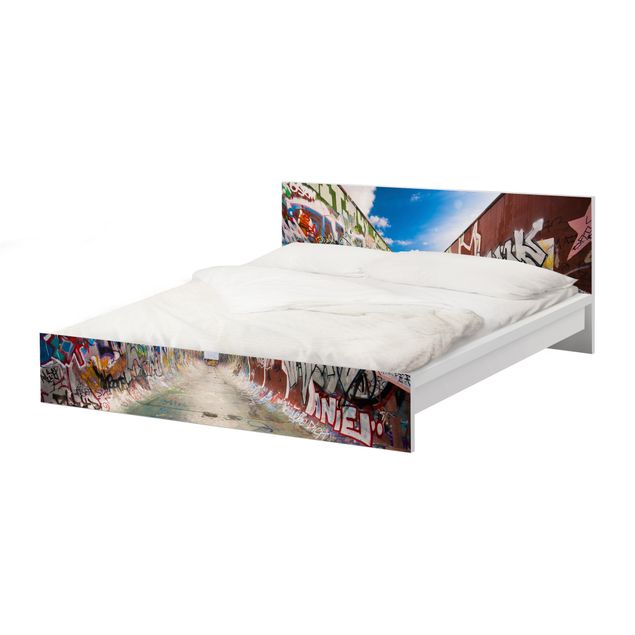 Okleina meblowa IKEA - Malm łóżko 180x200cm - Graffiti na łyżwach