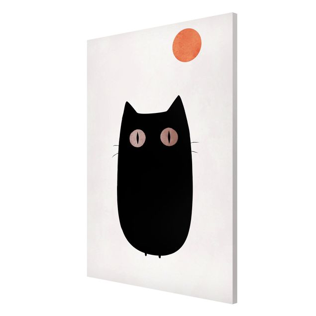 Nowoczesne obrazy Ilustracja czarnego kota
