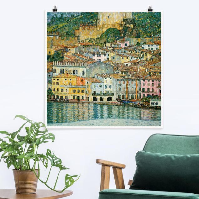 Dekoracja do kuchni Gustav Klimt - Malcesine nad jeziorem Garda