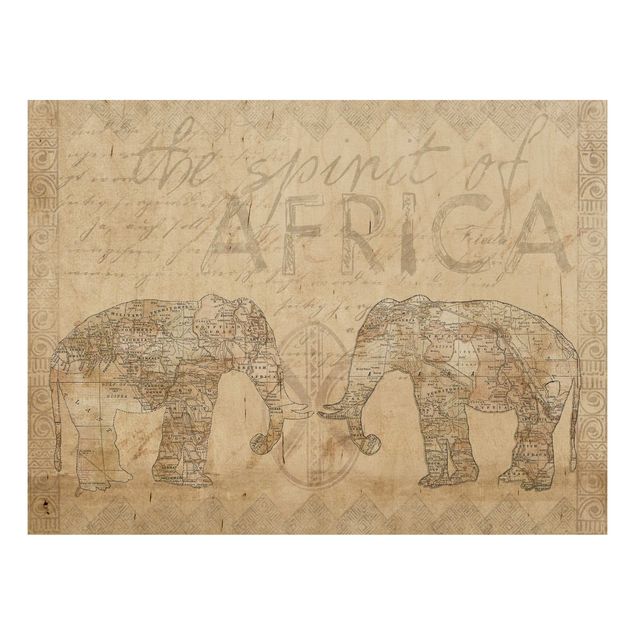 Andrea Haase obrazy  Kolaż w stylu vintage - Duch Afryki