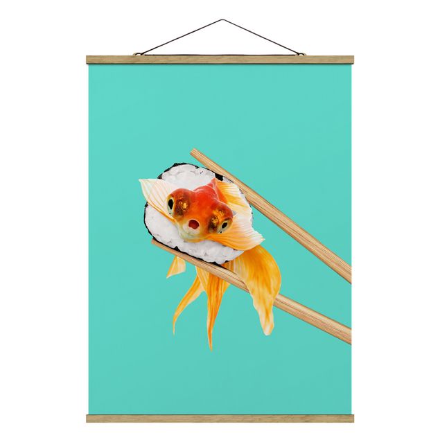 Ryby obrazy Sushi z złotą rybką