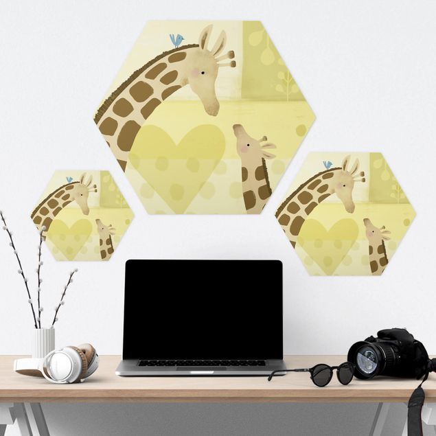 Obraz heksagonalny z Forex - Mama i ja - Żyrafy