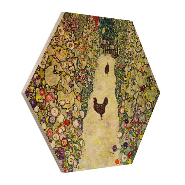 Obrazy na ścianę Gustav Klimt - Ścieżka ogrodowa z kurczakami