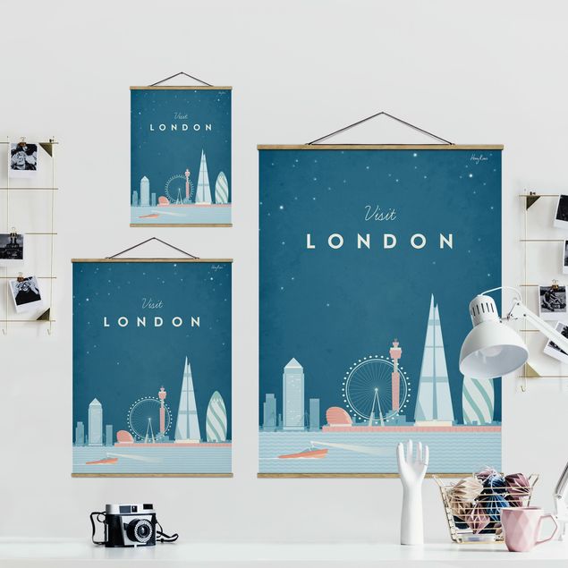 Obraz niebieski Plakat podróżniczy - Londyn