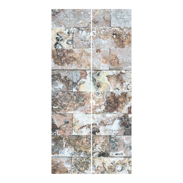 Zasłony panelowe wzory Naturalna ściana z kamienia marmurowego