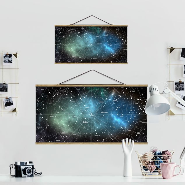 Obrazy na ścianę Obrazy gwiazd Mapa mgławic galaktyk