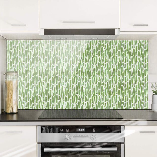 Dekoracja do kuchni Sukulenty z naturalnym wzorem w kolorze zielonym