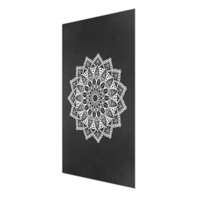 Obrazy nowoczesne Mandala Ilustracja Ornament biały czarny