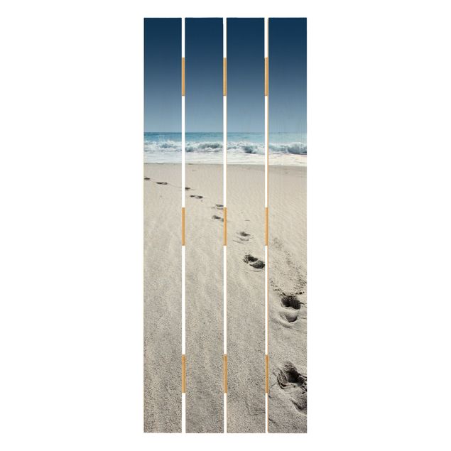 Obraz z drewna - Ścieżki na piasku