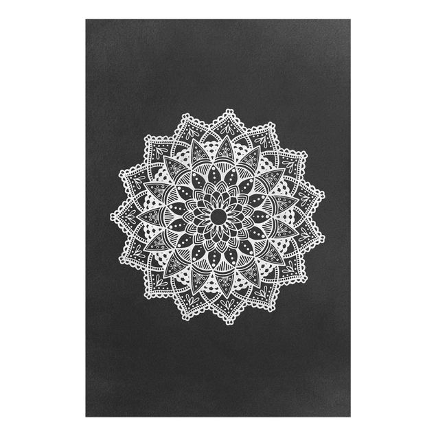 Obrazy duchowość Mandala Ilustracja Ornament biały czarny