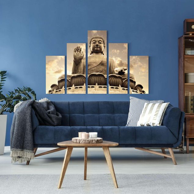 Obrazy nowoczesny Wielki Budda Sepia