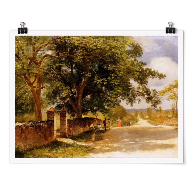 Obrazy romantyzm Albert Bierstadt - Widok ulicy w Nassau