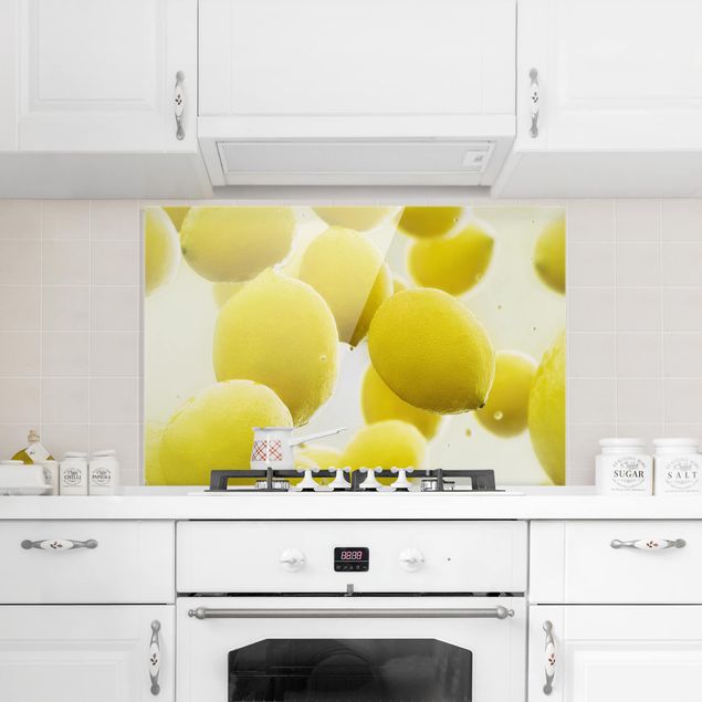 Panele szklane do kuchni Citrony w wodzie