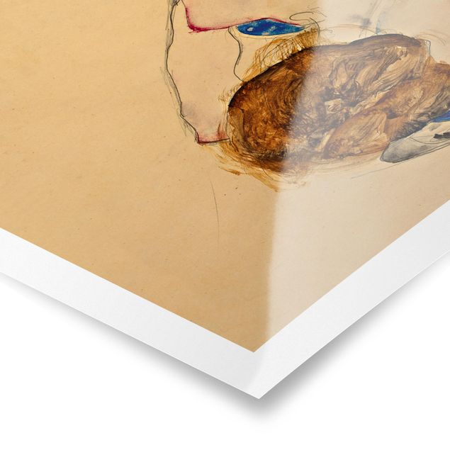 Obrazy artystów Egon Schiele - Akt pochylony do przodu