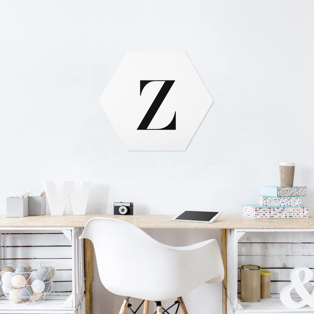 Obrazy nowoczesne Biała litera Szeryf Z