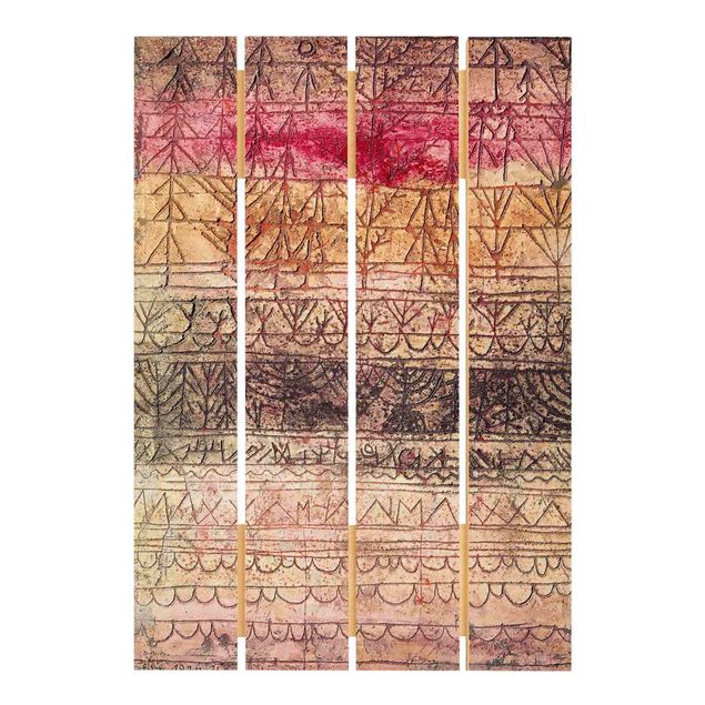 Obrazy drewniane Paul Klee - Panel Młody las