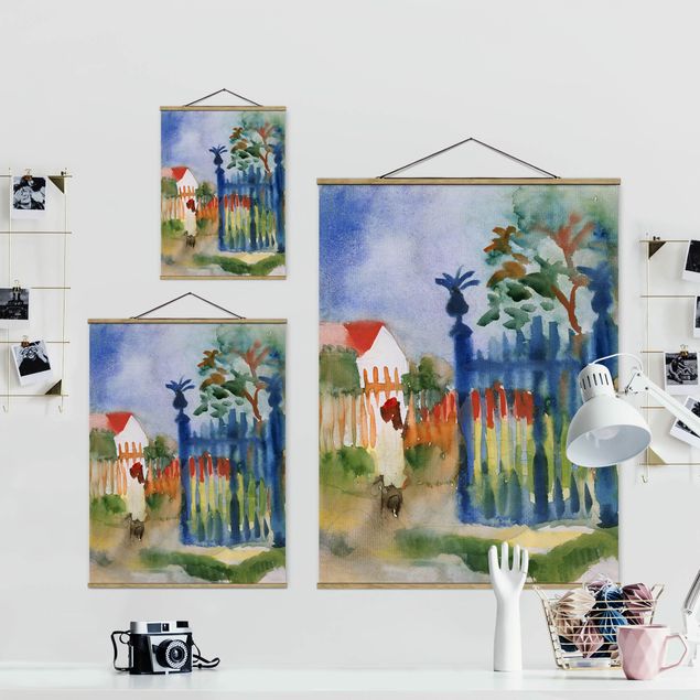 Kolorowe obrazy August Macke - Brama do ogrodu
