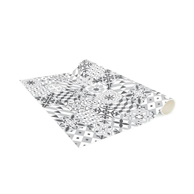 chodnik dywanowy Płytka geometryczna Mix szary