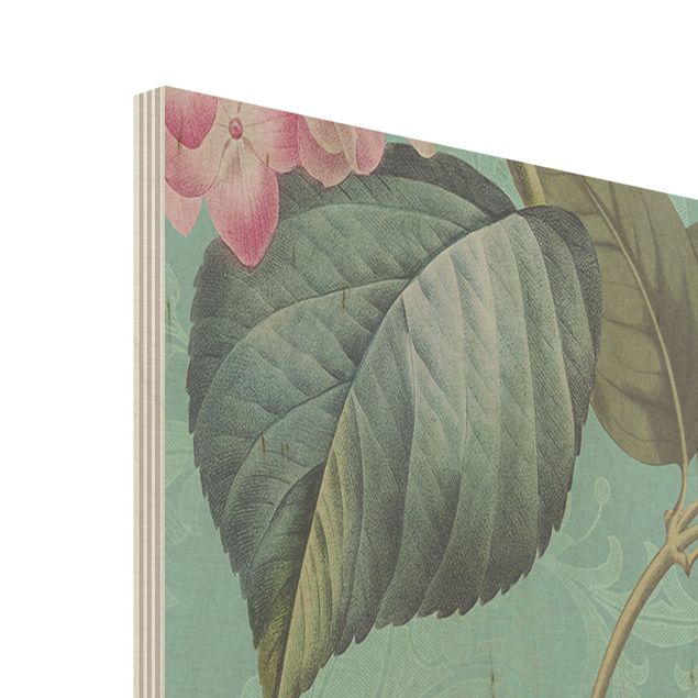 Obraz z drewna - Kolaże w stylu vintage - Kolibry w raju