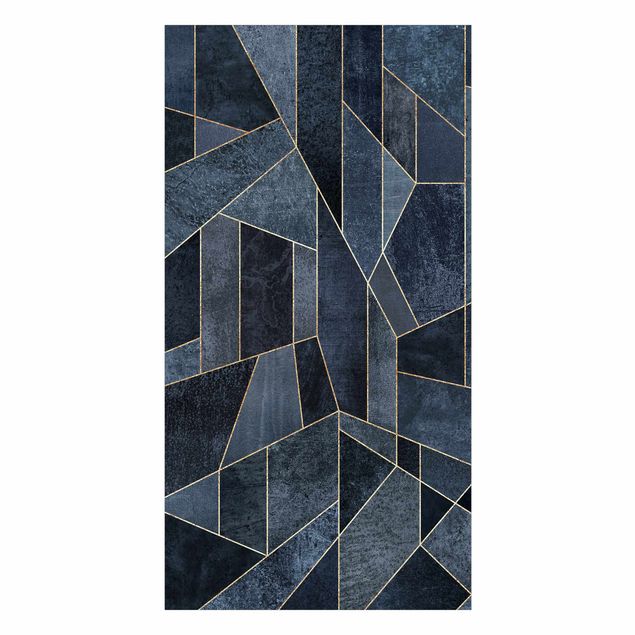 Tylna ścianka prysznicowa - Blue Geometry Watercolour