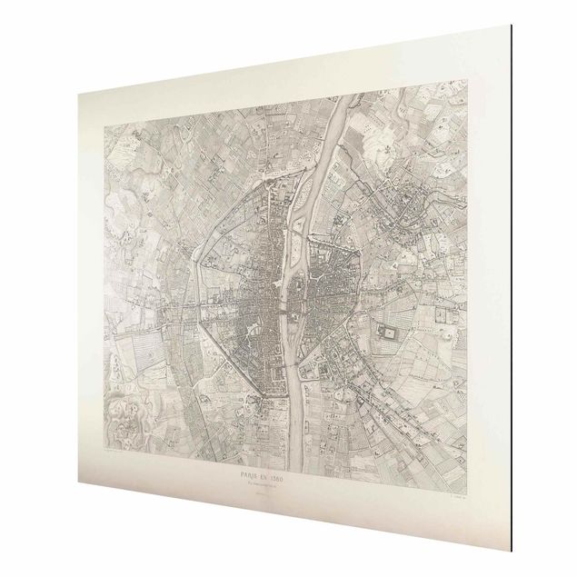 Obraz vintage Mapa Paryża w stylu vintage