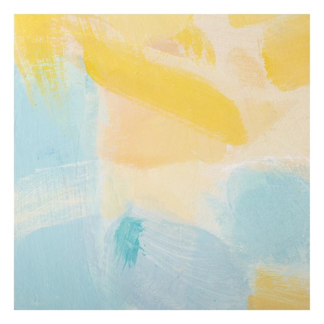 Obrazy do salonu Wiosenna kompozycja w kolorach żółtym i niebieskim