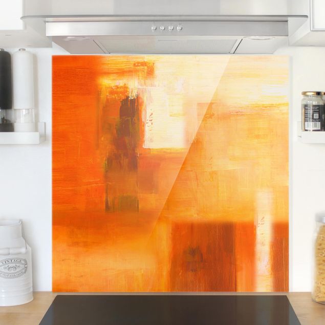 Dekoracja do kuchni Kompozycja w kolorach pomarańczowym i brązowym 02
