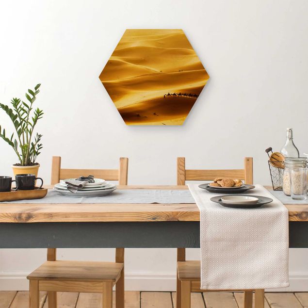 Obrazy z drewna Złotoen Dunes