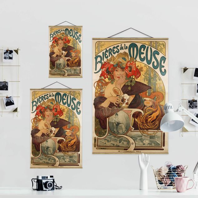 Obrazy retro Alfons Mucha - Plakat do piwa La Meuse