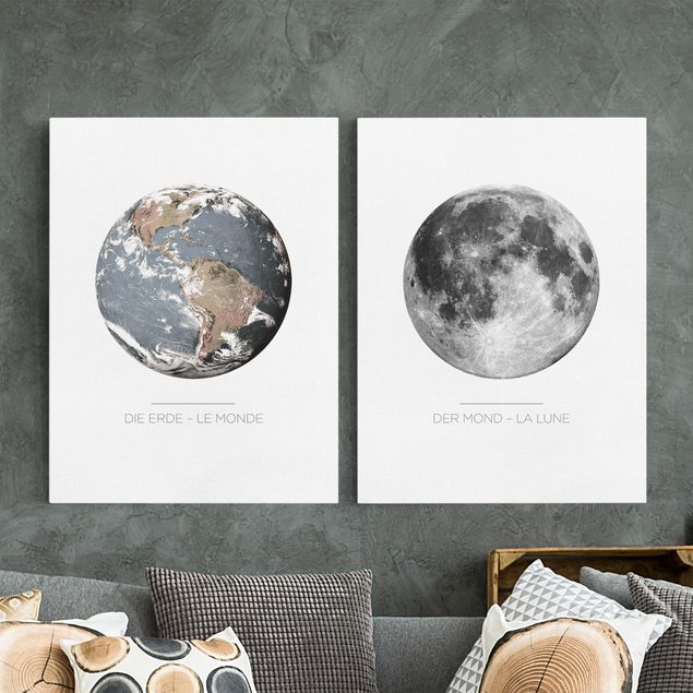 Dekoracja do kuchni Księżyc i Ziemia