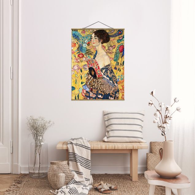 Obrazy do salonu Gustav Klimt - Dama z wachlarzem
