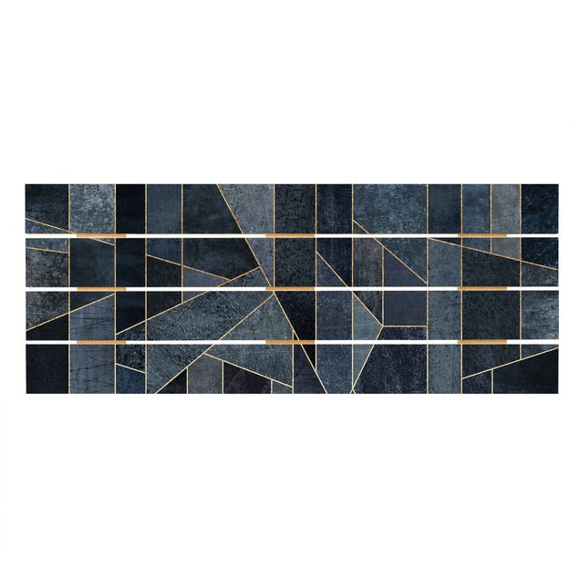 Obrazy drewniane Błękitna geometria Akwarela