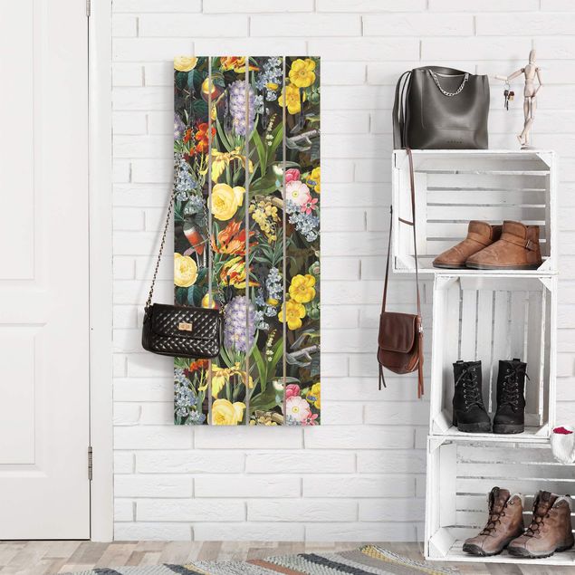 Garderoby Kwiaty z ptakami tropikalnymi Kolorowe
