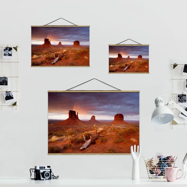 Obraz pomarańczowy Monument Valley o zachodzie słońca