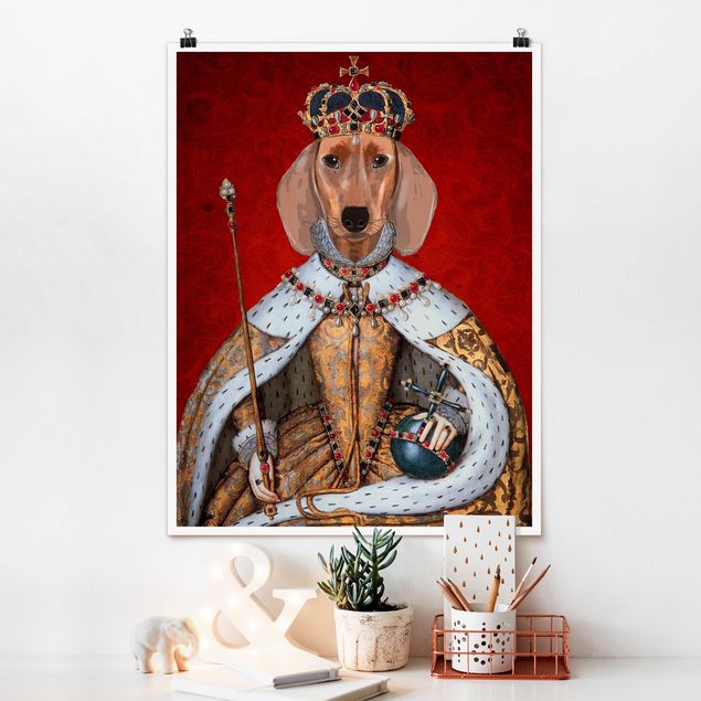Dekoracja do kuchni Portret zwierzęcia - Królewna jamniczka
