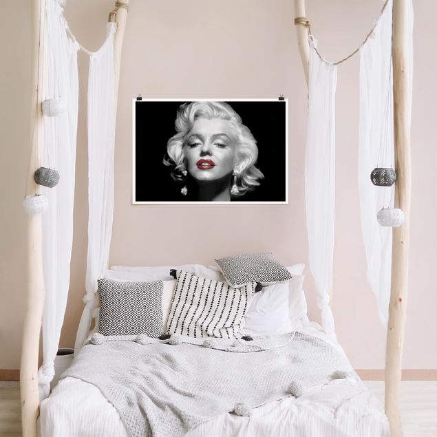 Nowoczesne obrazy Marilyn z czerwonymi ustami