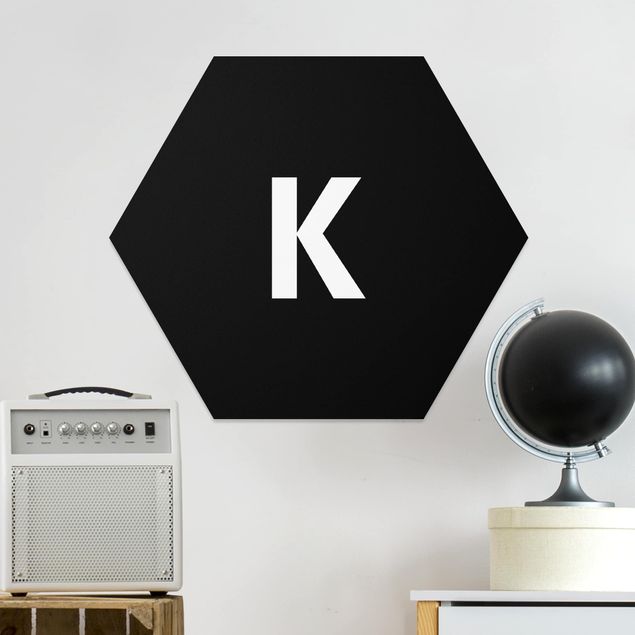Dekoracja do kuchni Czarna litera K